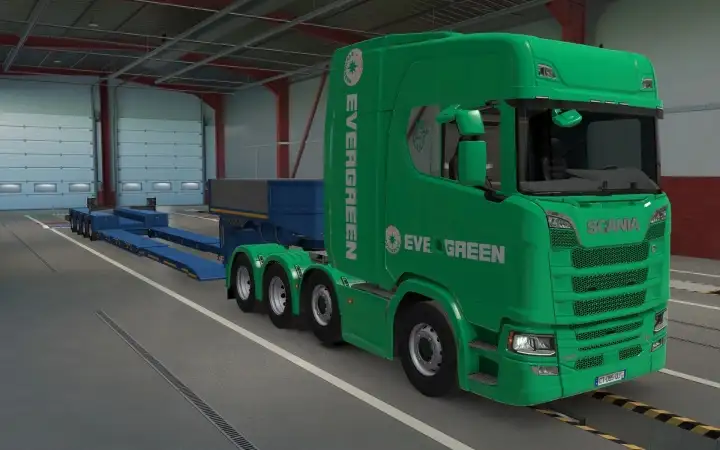 ETS2 - Scania S 2016 8x4 Evergreen Green Skin (1.41.x)