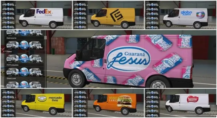 ETS2 - Brasileiras Para Ford Transit Skins V2.0 (1.40.x) ETS2 - Brasileiras Para Ford Transit Skins V2.0 (1.40.x)