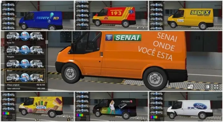 ETS2 - Brasileiras Para Ford Transit Skins V2.0 (1.40.x) ETS2 - Brasileiras Para Ford Transit Skins V2.0 (1.40.x)
