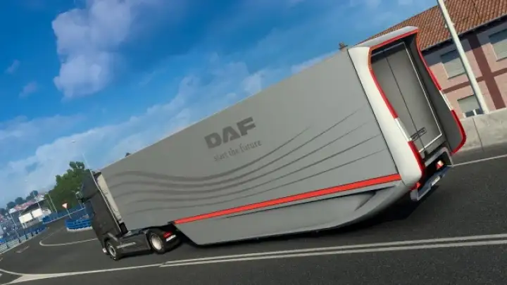 ETS2 - Daf Skin for MB AeroDynamic Trailer V1.0 (1.40.x)