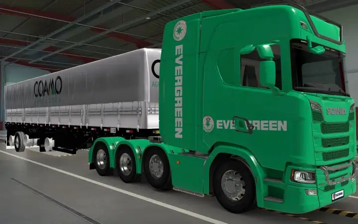 ETS2 - Scania S 2016 8x4 Evergreen Green Skin (1.40.x)