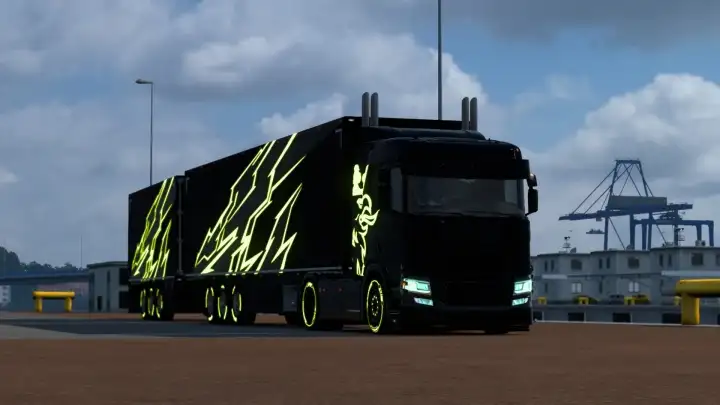 ETS2 - Glowing Trucks and Trailers (MP) 1.40.x ETS2 - Glowing Trucks and Trailers (MP) 1.40.x