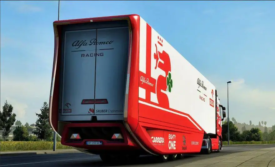 ETS2 - Alfa Romeo F1 Team Skins V1.0 (1.40.x) ETS2 - Alfa Romeo F1 Team Skins V1.0 (1.40.x)