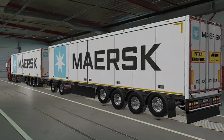 ETS2 - Owned Trailers for SCS Maersk White Skin (1.40.x)