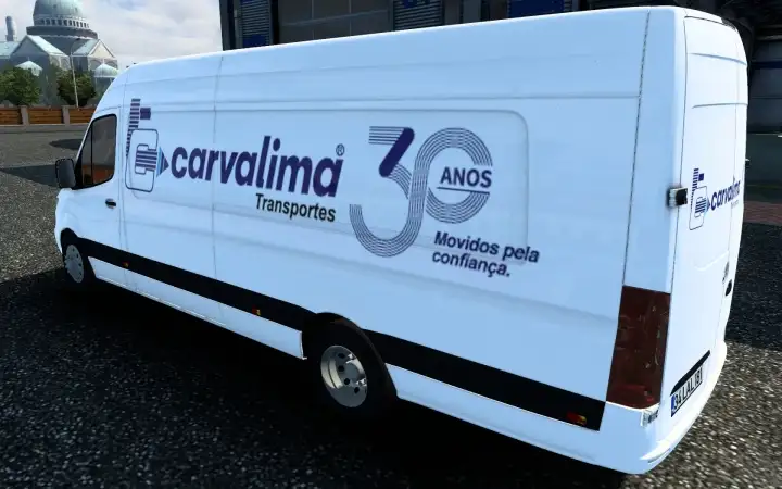 ETS2 - Mercedes-Benz Sprinter 2021 Carvalima Transportes 30 Anos Skin (1.40.x)
