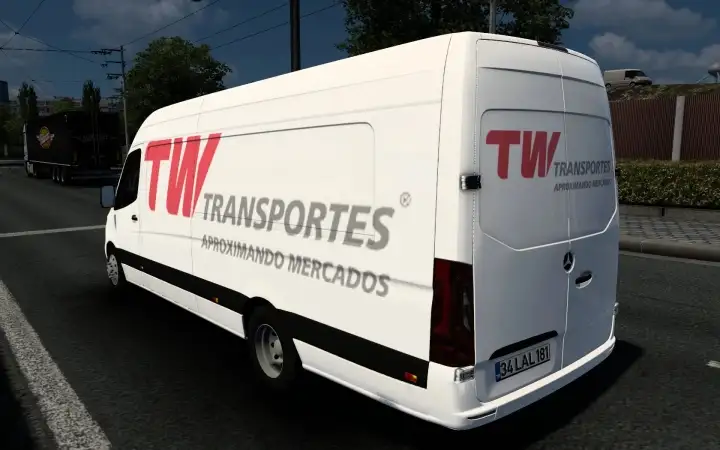 ETS2 - Mercedes-Benz Sprinter 2021 TW Transportes Skin (1.40.x) ETS2 - Mercedes-Benz Sprinter 2021 TW Transportes Skin (1.40.x)