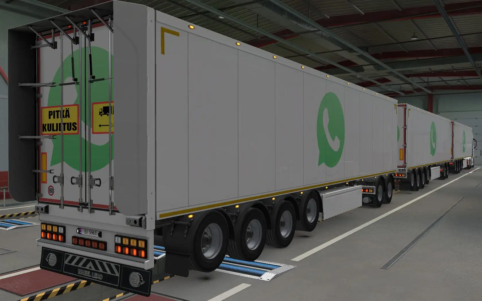 ETS2 - Owned Trailers SCS Whatsapp White Skin (1.40.x)