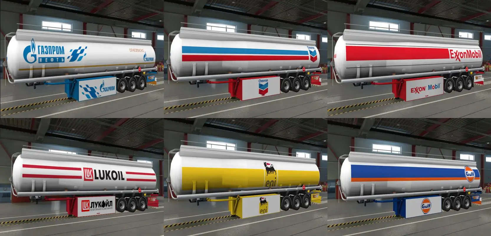 ETS2 - Trailer Skin Pack for MDModding Ownable Fuel Cisterns (1.38.x) ETS2 - Trailer Skin Pack for MDModding Ownable Fuel Cisterns (1.38.x)