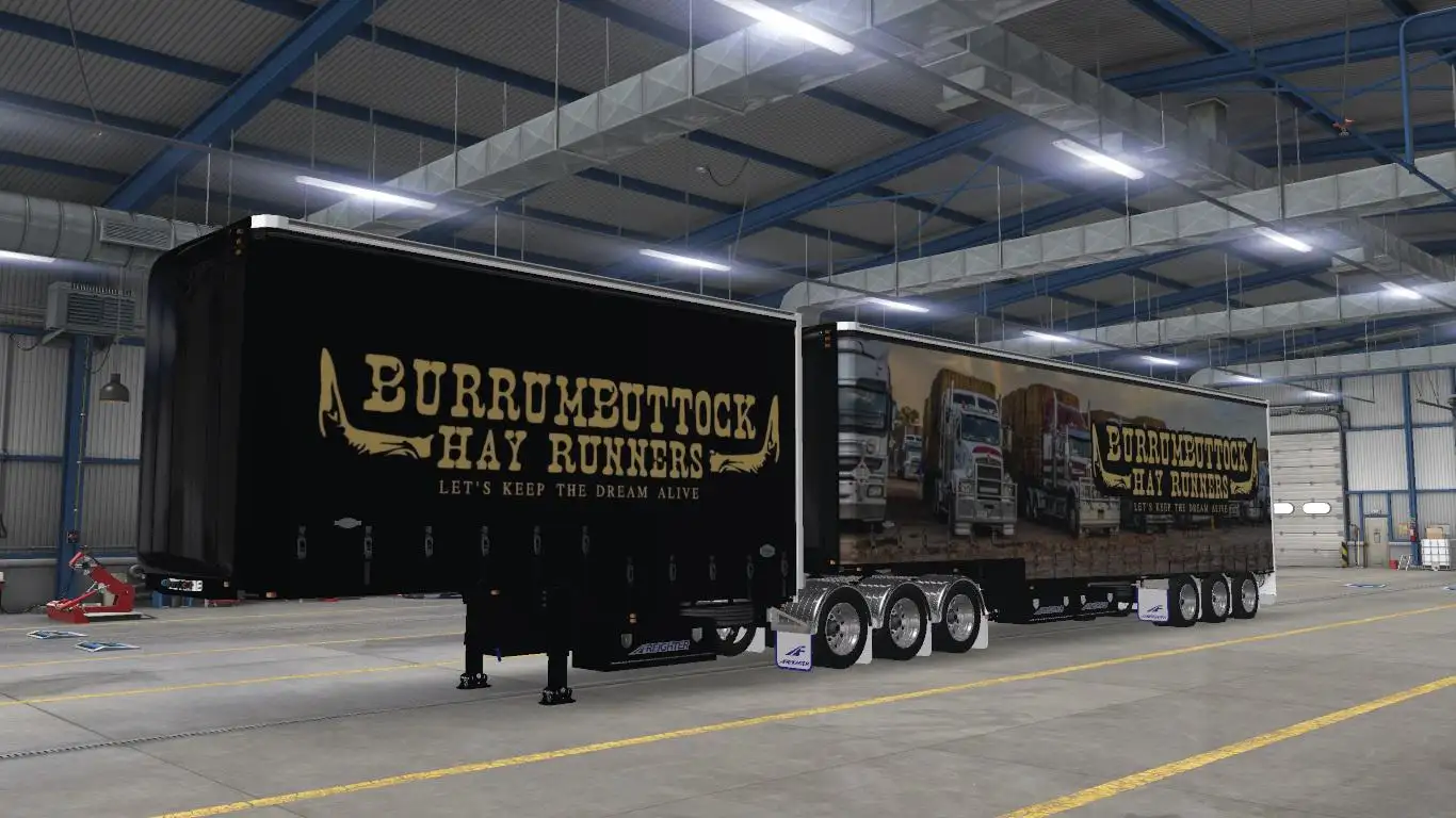 ETS2 - Burrumbuttock Hay Runnes Dropdeck Tautliner Skin V1.0 (1.37.x) ETS2 - Burrumbuttock Hay Runnes Dropdeck Tautliner Skin V1.0 (1.37.x)