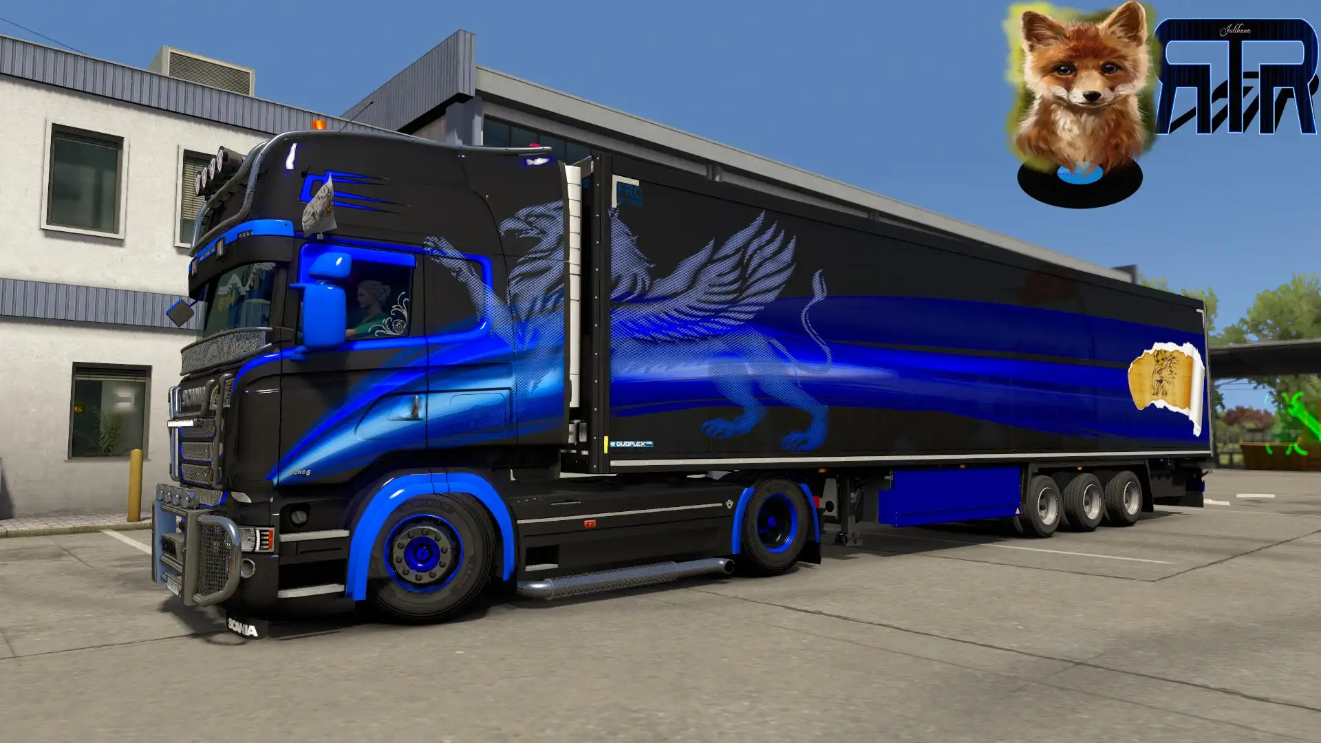 ETS2 - Scania RJL and Krone DLC Griffin Combo Skin V1.0 (1.37.x) ETS2 - Scania RJL and Krone DLC Griffin Combo Skin V1.0 (1.37.x)