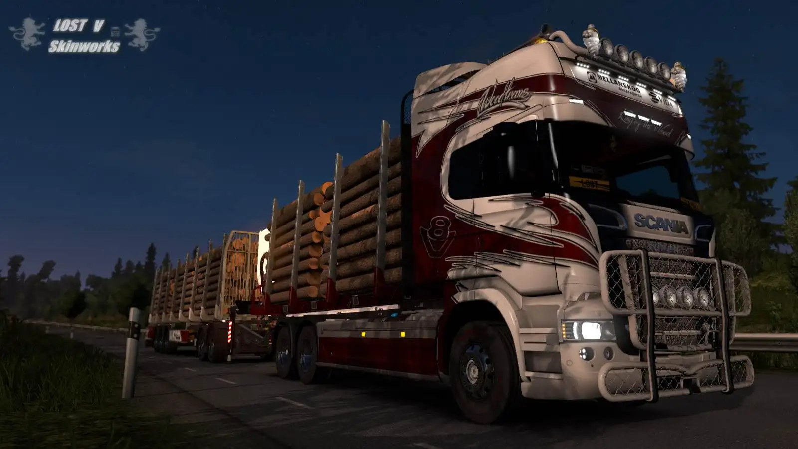 ETS2 - Scania R Woodtrans AB Combo Skin V1.1 (1.36.x) ETS2 - Scania R Woodtrans AB Combo Skin V1.1 (1.36.x)