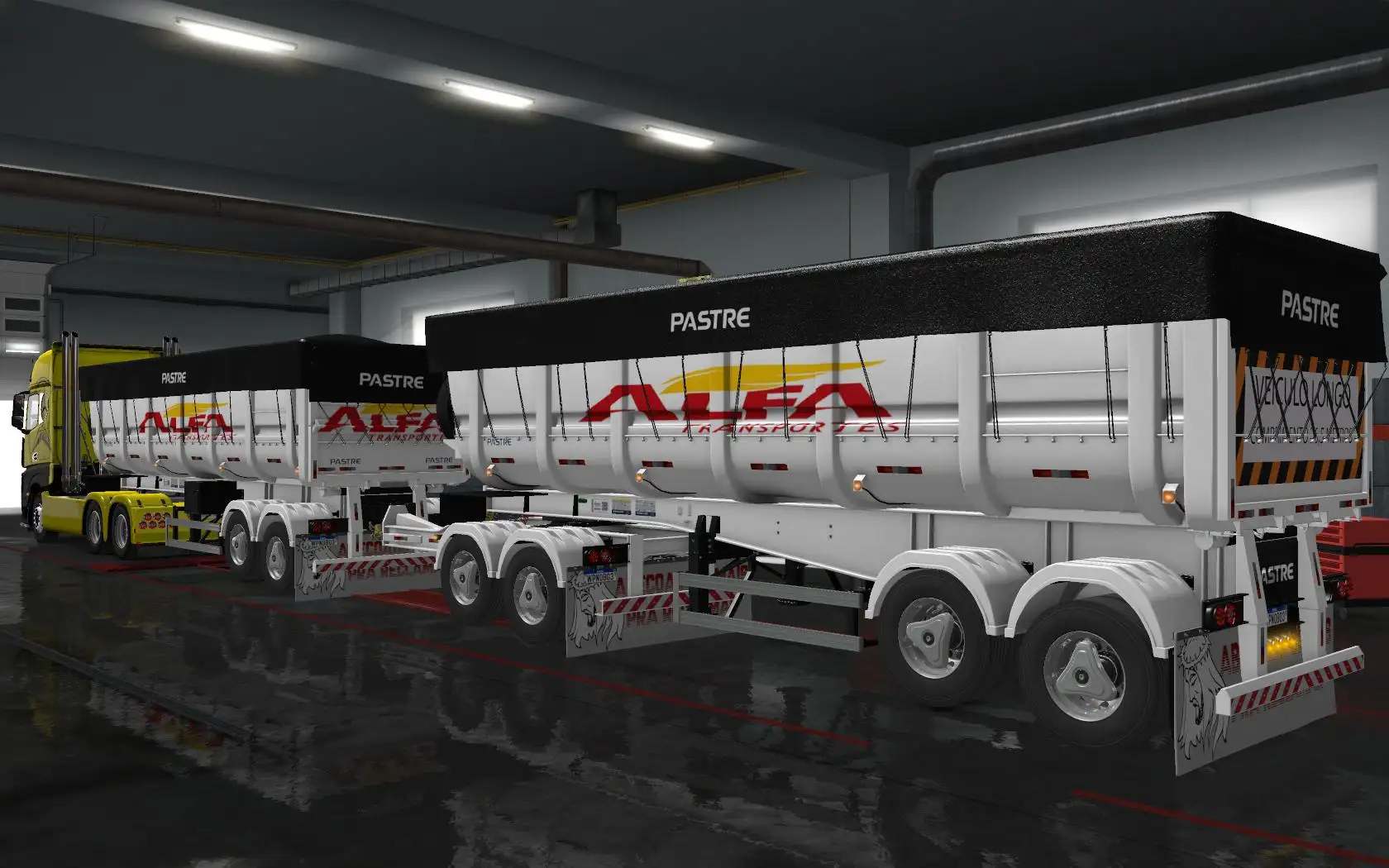 ETS2 - Rodotrem Cacamba By Wpneves Alfa Transportes Skin (1.36.x)
