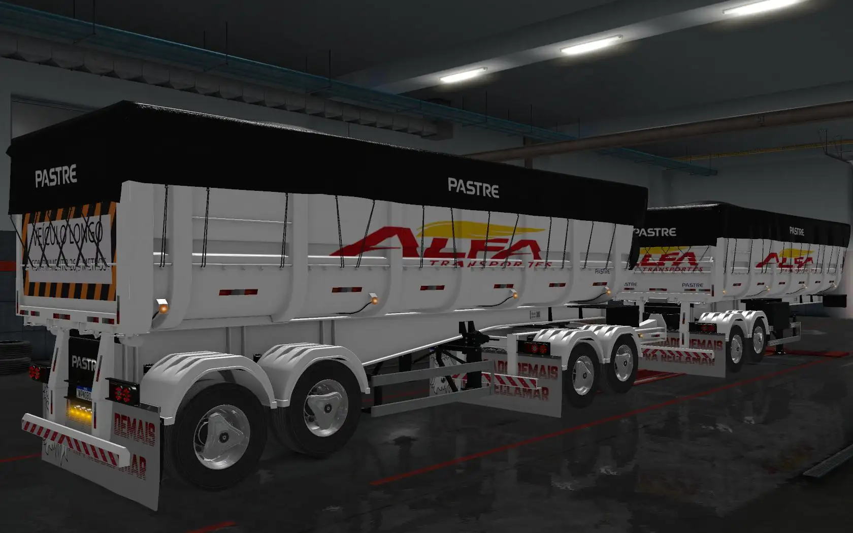 ETS2 - Rodotrem Cacamba By Wpneves Alfa Transportes Skin (1.36.x)