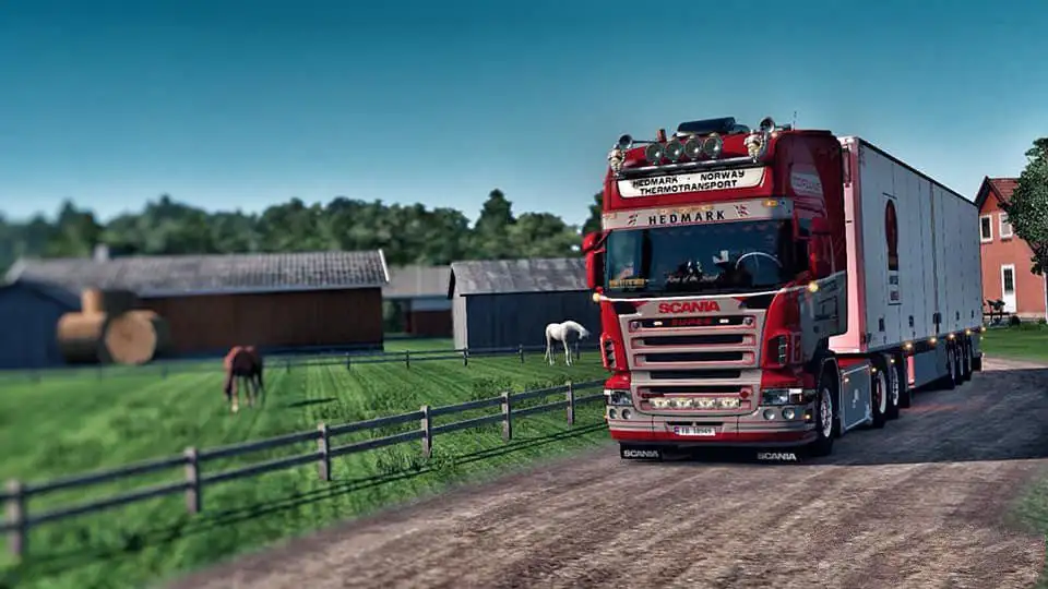 ETS2 - Scania RJL R500 Hedmark Transport Skin V1.0 (1.36.x)