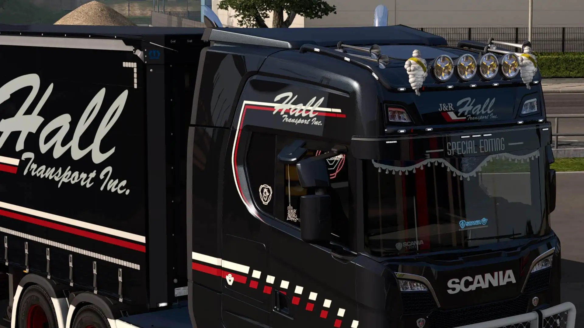 ETS2 - Scania S + Krone Trailer J&R Hall Skin V1.0 (1.36.x)