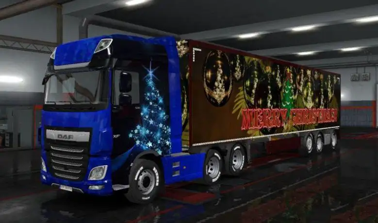 ETS2 - Christmas Paintjob Skins for AI Traffic Mod (1.36.x)