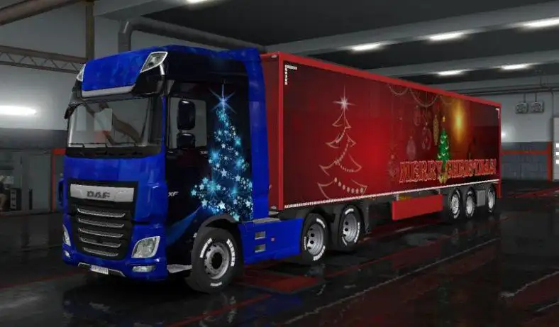 ETS2 - Christmas Paintjob Skins for AI Traffic Mod (1.36.x)