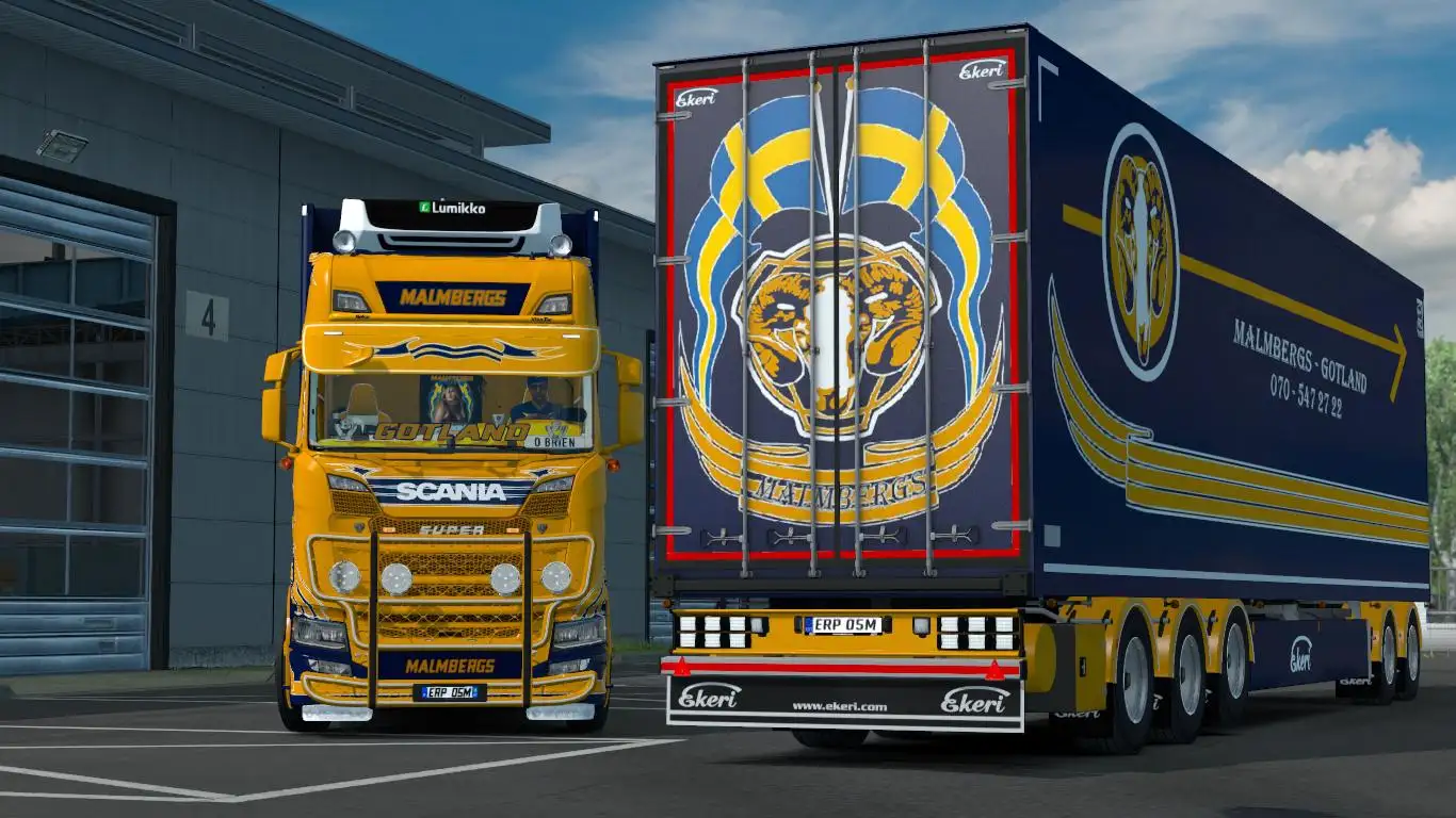ETS2 - Malmbergs Scania S + Tandem Skin V1.0 (1.35.X) ETS2 - Malmbergs Scania S + Tandem Skin V1.0 (1.35.X)