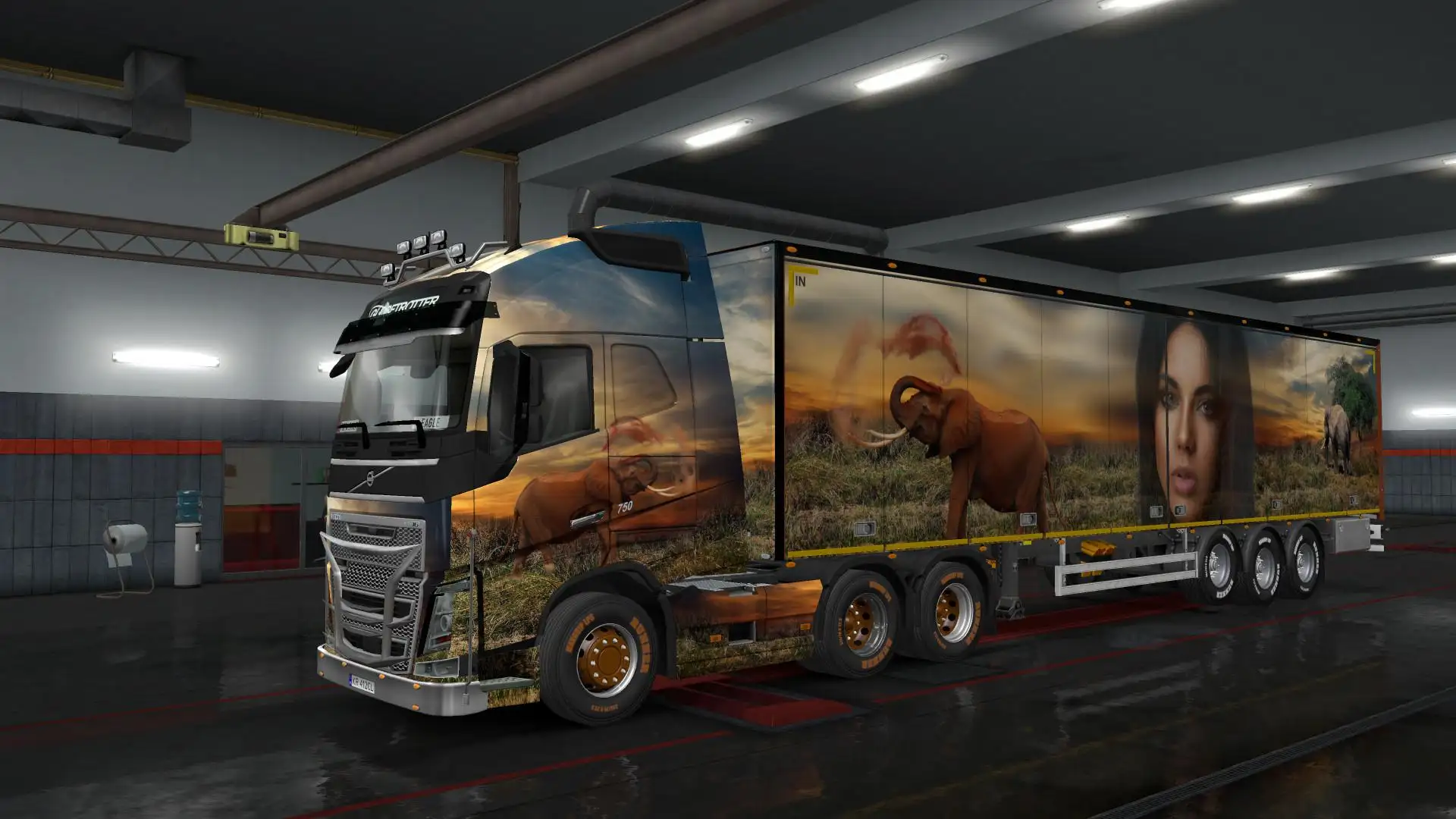 ETS2 - Volvo FH2012 + 2 Trailers Elephant Theme Skin (1.35.x) ETS2 - Volvo FH2012 + 2 Trailers Elephant Theme Skin (1.35.x)