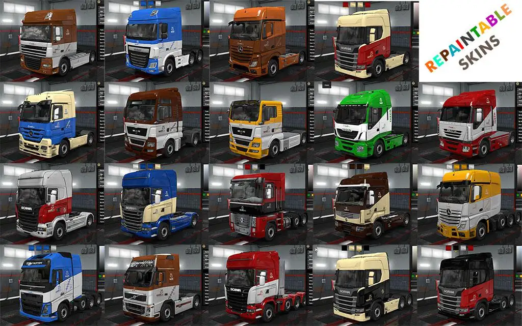 ETS2 - Wolf Repaintable Truck and Owned Trailers Skin V1.8 (1.36.x) ETS2 - Wolf Repaintable Truck and Owned Trailers Skin V1.8 (1.36.x)