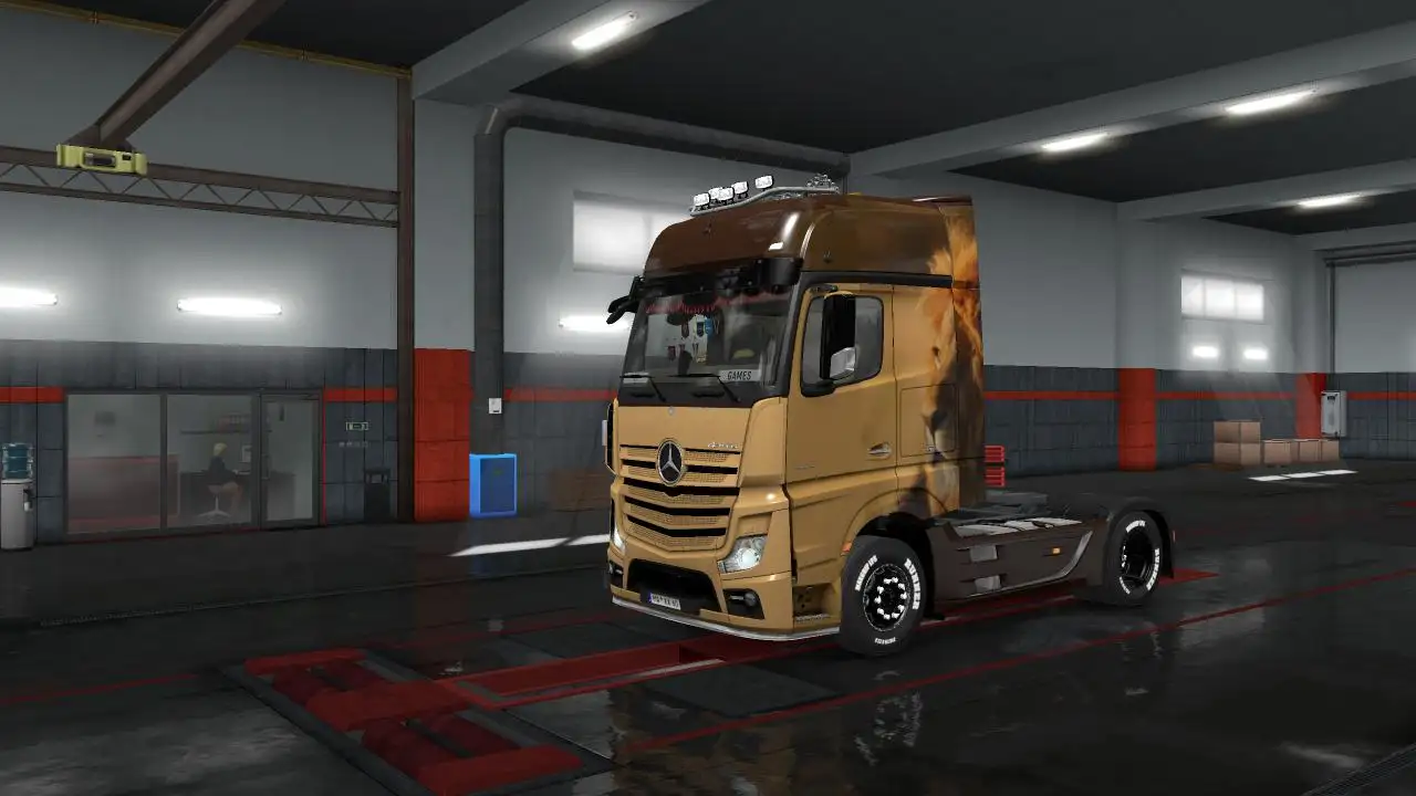 ETS2 - Skins Lion Sad for Mercedes-Benz Actros MP4 v1.00.1 beta (1.35.X) ETS2 - Skins Lion Sad for Mercedes-Benz Actros MP4 v1.00.1 beta (1.35.X)