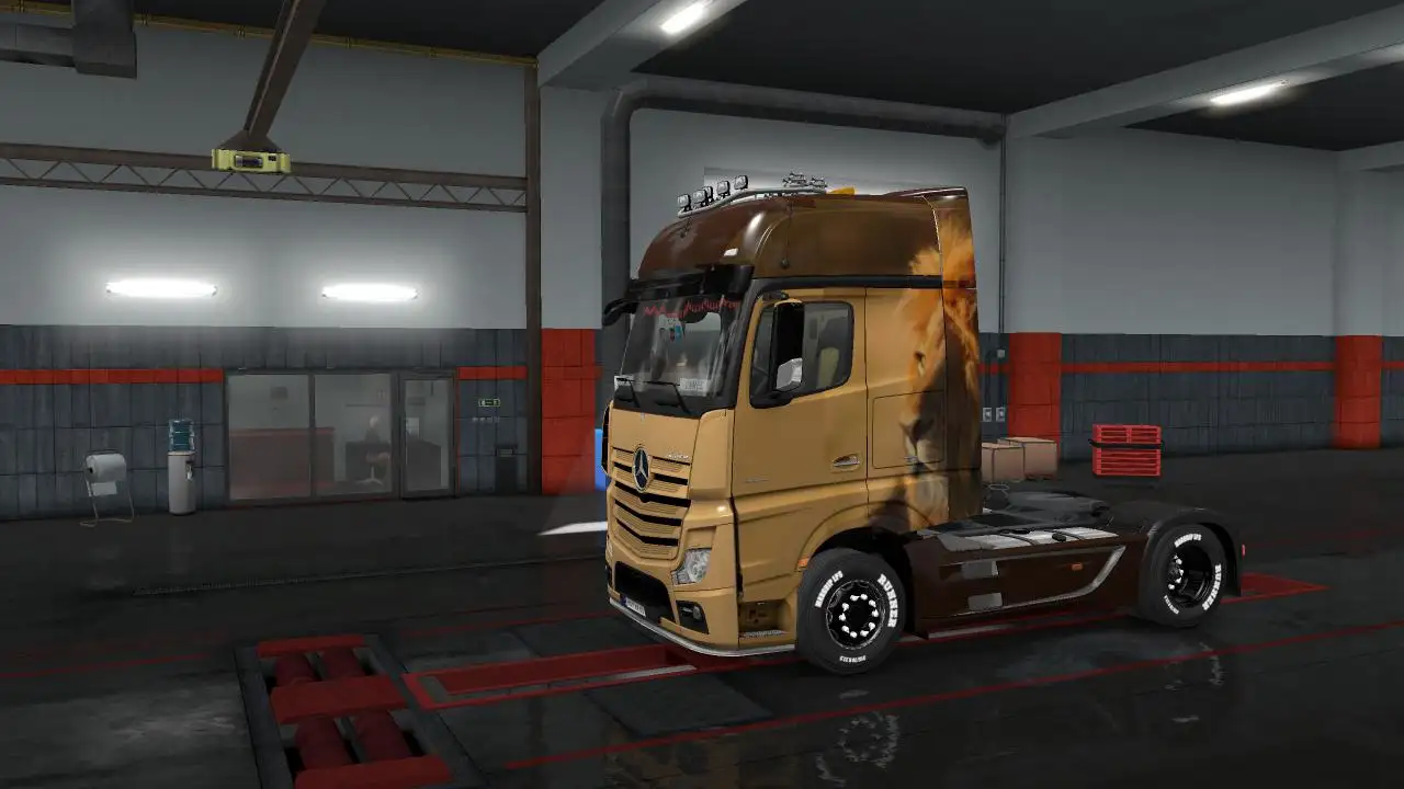 ETS2 - Skins Lion Sad for Mercedes-Benz Actros MP4 v1.00.1 beta (1.35.X) ETS2 - Skins Lion Sad for Mercedes-Benz Actros MP4 v1.00.1 beta (1.35.X)