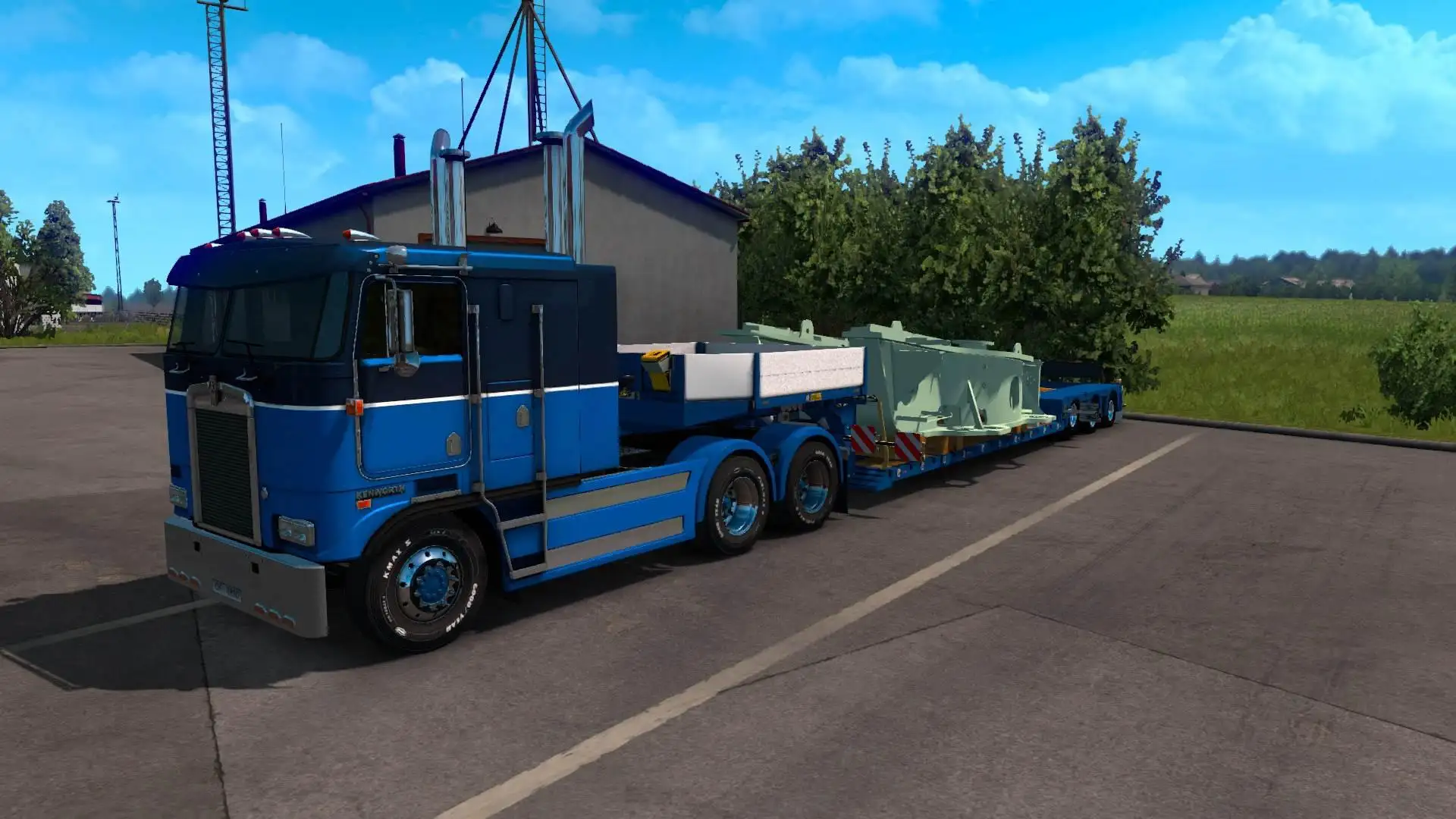 ETS2 - Kenworth K100E Custom Blue Skin v1.0 (1.35.X) ETS2 - Kenworth K100E Custom Blue Skin v1.0 (1.35.X)