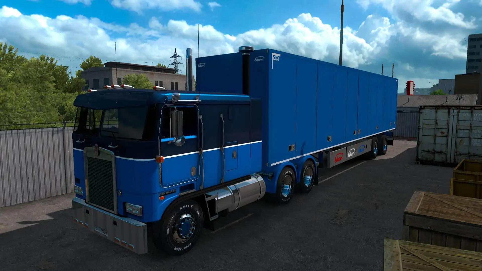 ETS2 - Kenworth K100E Custom Blue Skin v1.0 (1.35.X) ETS2 - Kenworth K100E Custom Blue Skin v1.0 (1.35.X)