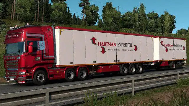 ETS2 - Hartman Expeditie Truck & Trailer Skins V1.0 (1.35.X)