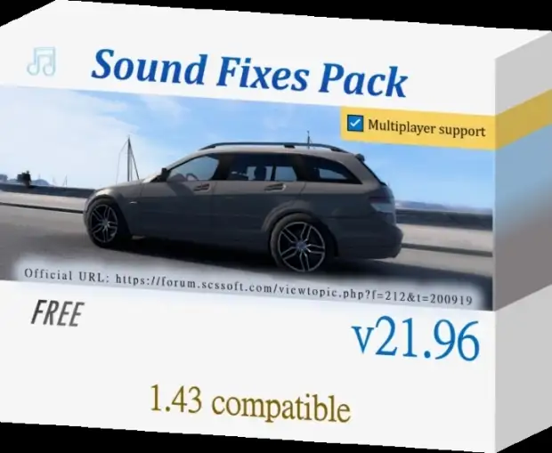 ETS2 - Sound Fixes Pack V21.96.1 (1.43.x) ETS2 - Sound Fixes Pack V21.96.1 (1.43.x)