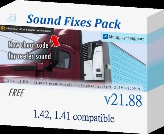 ETS2 - Sound Fixes Pack V21.88 (1.42.x) ETS2 - Sound Fixes Pack V21.88 (1.42.x)