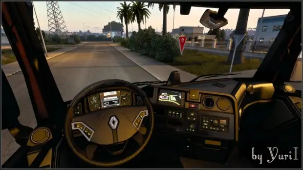 ETS2 - Dark interior for Renault Range T V2.0 (1.42.x)