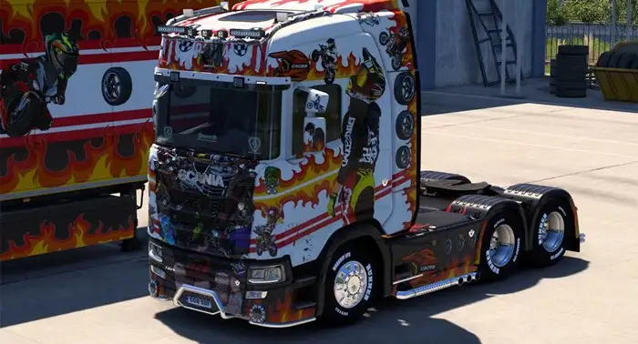 ETS2 - Scania Bike Riders Skin V1.55 ETS2 - Scania Bike Riders Skin V1.55