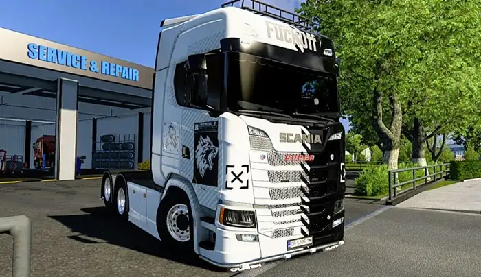 ETS2 - Scania Black X White Skin ETS2 - Scania Black X White Skin