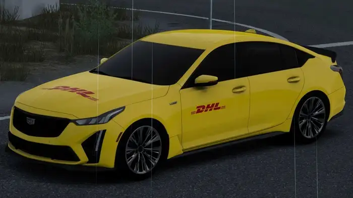 ETS2 - Cadillac CT5-V Black Wing 2022 DHL Skin V1.0 ETS2 - Cadillac CT5-V Black Wing 2022 DHL Skin V1.0