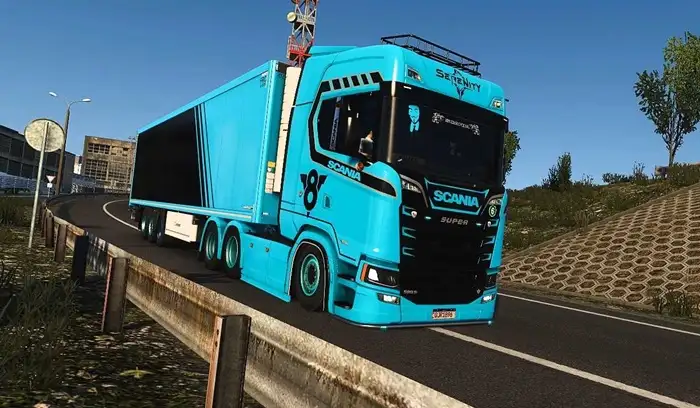 ETS2 - Scania S Serene Blue Skin V1.0 ETS2 - Scania S Serene Blue Skin V1.0