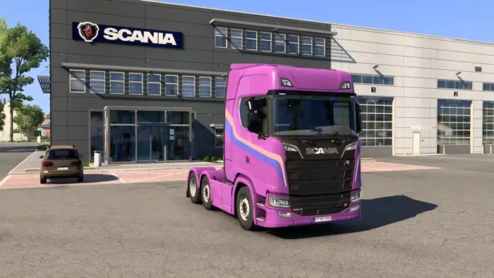 ETS2 - Lavander Wave Scania S Skin V1.0 ETS2 - Lavander Wave Scania S Skin V1.0