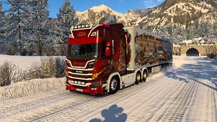 ETS2 - Skin Merry Christmas Scania NTG R Highroof V1.0 ETS2 - Skin Merry Christmas Scania NTG R Highroof V1.0