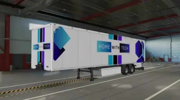 ETS2 - Home with Tech Skin & Mudflap for SCS Box Trailer ETS2 - Home with Tech Skin & Mudflap for SCS Box Trailer