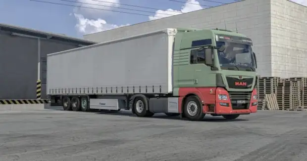 ETS2 - Combo Skin for Gloovers MAN and Krone Profi Liner from Sogard ETS2 - Combo Skin for Gloovers MAN and Krone Profi Liner from Sogard