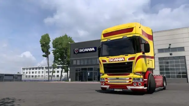 ETS2 - Scania RJL Yellow Red Skin V1.0 ETS2 - Scania RJL Yellow Red Skin V1.0