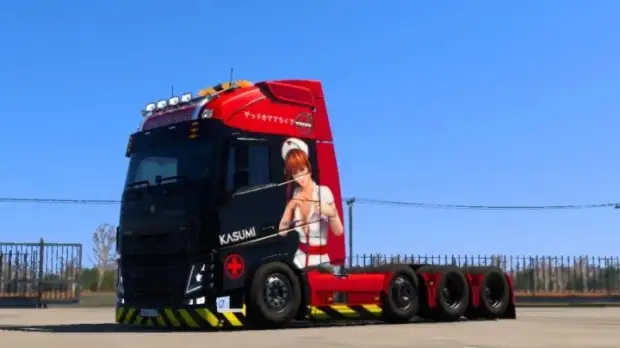 ETS2 - Volvo FH12/16 (Pendragon) Kasumi Nurse Outfit Skin Black Edition V1.0 ETS2 - Volvo FH12/16 (Pendragon) Kasumi Nurse Outfit Skin Black Edition V1.0