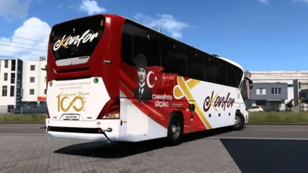 ETS2 - Neoplan Tourliner 13m Euro 6 Konfor Turizm Cumhuriyetle Güclü100 Skin V2.0 ETS2 - Neoplan Tourliner 13m Euro 6 Konfor Turizm Cumhuriyetle Güclü100 Skin V2.0