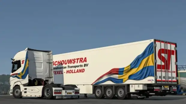 ETS2 - DAF 2021 Jelle Schouwstra Transport Combo Skin ETS2 - DAF 2021 Jelle Schouwstra Transport Combo Skin