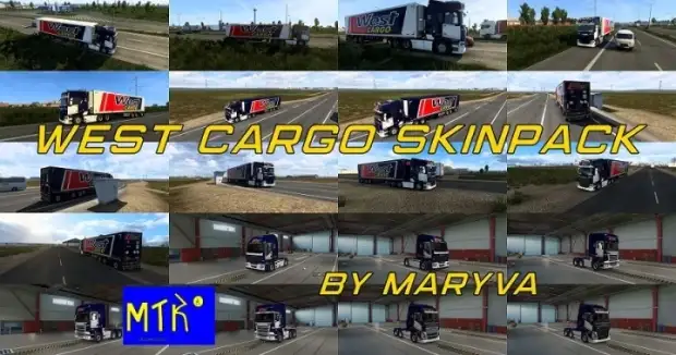 ETS2 - West Cargo Transportes Skinpack V1.0 ETS2 - West Cargo Transportes Skinpack V1.0