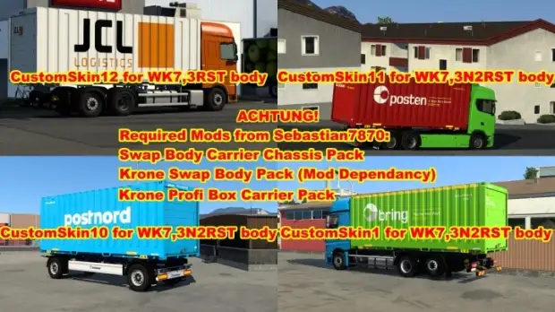 ETS2 - Company Skins for Swapbody Containers V1.0 ETS2 - Company Skins for Swapbody Containers V1.0
