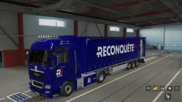 ETS2 - Eric Zemmour Reconquete Truck Paint Job for MAN TGX ETS2 - Eric Zemmour Reconquete Truck Paint Job for MAN TGX