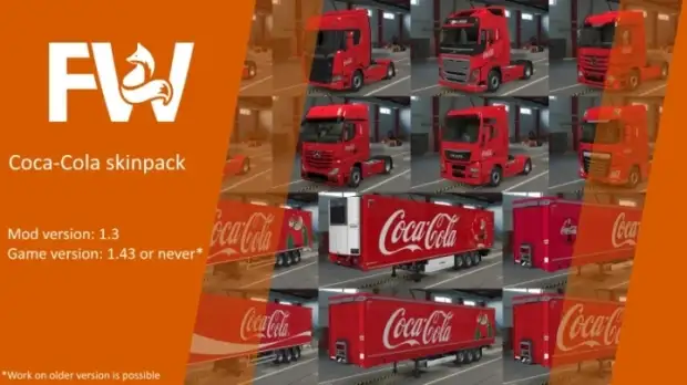 ETS2 - Coca-Cola Skinpack by Mr.Fox v1.3 ETS2 - Coca-Cola Skinpack by Mr.Fox v1.3