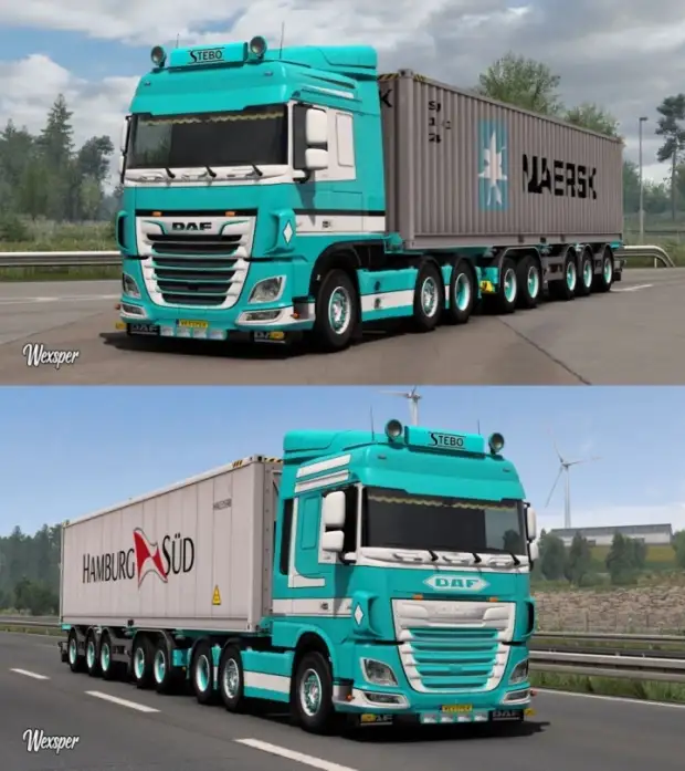 ETS2 - DAF XF Euro 6 Stebo Transport Skin Pack V1.0 (1.43.x) ETS2 - DAF XF Euro 6 Stebo Transport Skin Pack V1.0 (1.43.x)