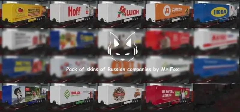 ETS2 - Trailer Skins Pack Of Russian Companies V1.5.2 (1.37.x) ETS2 - Trailer Skins Pack Of Russian Companies V1.5.2 (1.37.x)